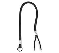 Pantone Design-Schlüsselband Adjustable Lanyard, Cross Body Key Chain, Verstellbarer Schlüsselanhänger zum Umhängen, robust und farbenfroh, Black 419