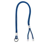 Pantone Design-Schlüsselband Adjustable Lanyard, Cross Body Key Chain, Verstellbarer Schlüsselanhänger zum Umhängen, robust und farbenfroh, Classic Blue 19-4052
