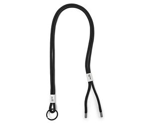 Pantone Design-Schlüsselband Adjustable Lanyard, Cross Body Key Chain, Verstellbarer Schlüsselanhänger zum Umhängen, robust und farbenfroh, Black 419