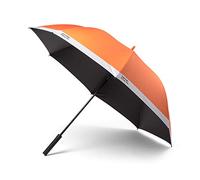 PANTONE, Stockschirm, Regenschirm, hochwertig klassisches Design, 130 cm Durchmesser, wasserabweisend, Griff mit Soft-Touch, Orange 021C