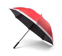 PANTONE, Stockschirm, Regenschirm, hochwertig klassisches Design, 130 cm Durchmesser, wasserabweisend, Griff mit Soft-Touch, Red 2035C