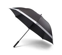 PANTONE, Stockschirm, Regenschirm, hochwertig klassisches Design, 130 cm Durchmesser, wasserabweisend, Griff mit Soft-Touch, Black 419C