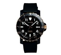 Pantor Taucheruhren für Herren, 300 m, Automatikuhren mit Gummiband, Stahl-Taucheruhr, Conch, Schwarz und Gold, Vintage Casual Fashion Sport