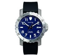 Pantor Taucheruhren für Herren, 300 m, Automatikuhren mit Gummiband, Stahl-Taucheruhr, Conch, Stahlblaues Zifferblatt, Vintage Casual Fashion Sport