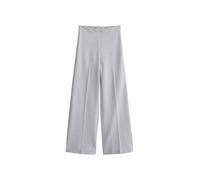 Chinohose MARC O'POLO "aus weichem Interlock-Jersey", Damen, Gr. 40, Normalgrößen, gravel grau melange, Obermaterial: 70% Viskose, 25% Polyamid, 5% Elasthan, unifarben, weit extralang, Hosen Chinohose