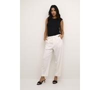 KAFFE Pants Suiting KAmerle Damen Hose High Waist 7/8 Damenhose Business Regular Fit 40, Chalk 40