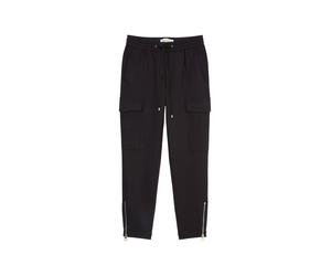 Pants, tailored jog pants, tapered leg, seam details, cargo pock DEEP NIGHT BLUE 40 DEEP NIGHT BLUE
