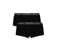 Bamboo Basics Damen Hipster Panty IRIS – 2er-Pack, atmungsaktiv, Single Jersey, Schwarz, L