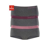 Panty BENCH., Damen, Gr. 32/34, bunt (anthrazit, meliert, rosa), Obermaterial: 90% Baumwolle, 10% Elasthan (LYCRA), unifarben, körpernah, Unterhosen Panty, aus elastischer Baumwoll-Qualität (235692-32