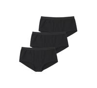 Panty BENCH., Mädchen, Gr. 122/128, 3 Stk., schwarz, Jersey, Obermaterial: 92% Baumwolle, 8% Elasthan (LYCRA), unifarben, Unterhosen Panty, Mädchen - mit weichem Webbund und Bench Schriftzug (18920260