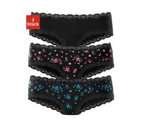 Panty BUFFALO Gr. 40/42, bunt (koralle, geblümt, petrol, schwarz, uni) Damen Unterhosen (856010-40) koralle, geblümt, petrol, geblümt, schwarz, uni