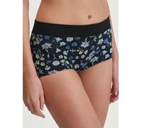 Panty CALIDA "Elastic Trend", Damen, Gr. XS (36/38), schwarz (schwarz print), Single Jersey, Obermaterial: 94% Baumwolle, 6% Elasthan, eng, Unterhosen, mit floralem Print (31539613-XS) schwarz print