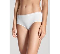Panty CALIDA "Natural Comfort", Damen, Gr. XS (36/38), weiß, Single Jersey, Obermaterial: 92% Baumwolle, 8% Elasthan, unifarben, körpernah, Unterhosen Panty, mit low-cut Schnitt (23165723-XS) weiß