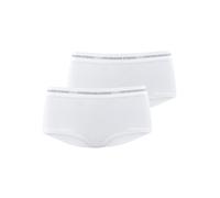 Panty COPENHAGEN STUDIOS "mit softem Logobund", Damen, Gr. S (36), weiß, Feinripp, Obermaterial: 96% Baumwolle, 4% Elasthan (LYCRA), unifarben mit Farbeinsatz, körpernah, Unterhosen, aus gerippter Bio