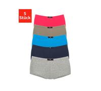 Panty H.I.S, Damen, Gr. 40, bunt (rot, marine, blau, khaki, grau, meliert), Jersey, Obermaterial: 95% Baumwolle, 5% Elasthan, unifarben, körpernah, Unterhosen Panty, aus elastischer Baumwoll-Qualität 