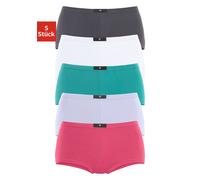 Panty H.I.S, Damen, Gr. 48, bunt (anthrazit, weiß, mint, flieder, pink), Jersey, Obermaterial: 95% Baumwolle, 5% Elasthan, unifarben, körpernah, Unterhosen Panty, aus elastischer Baumwoll-Qualität (50