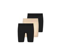 Panty JOCKEY "Panty Skimmies Slipshort 3er Pack", Damen, Gr. XL, bunt (beige, schwarz), Obermaterial: 79% Polyamid PA. 18% Elasthan EL. 3% Baumwolle CO., Unterhosen Panty (71105835-XL) beige, schwarz