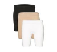 Panty JOCKEY "Skimmies", Damen, Gr. L, 3 Stk., beige, schwarz, weiß, Single Jersey, Obermaterial: 85% Polyamid, 12% Elasthan, 3% Baumwolle, unifarben, eng, Unterhosen Panty, (3er Pack), Nahtlos (79898