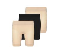 Panty JOCKEY "Skimmies", Damen, Gr. XL, 3 Stk., schwarz, beige, beige, Single Jersey, Obermaterial: 79% Polyamid, 18% Elasthan, 3% Baumwolle, unifarben, körpernah, Unterhosen Panty, (3er Pack), hoher 
