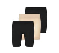 Panty JOCKEY "Skimmies", Damen, Gr. XL, 3 Stk., beige, schwarz, schwarz, Single Jersey, Obermaterial: 79% Polyamid, 18% Elasthan, 3% Baumwolle, unifarben, körpernah, Unterhosen Panty, (3er Pack), hohe
