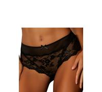 Panty LASCANA "aus transparenter Spitze", Damen, Gr. 36/38, schwarz, Obermaterial: 90% Polyamid, 10% Elasthan, figurbetont, Unterhosen Panty, sexy Unterwäsche, sexy Dessous, Reizwäsche Damen (59946852