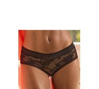 Panty LASCANA, Damen, Gr. 36/38, schwarz, Spitze, Obermaterial: 88% Polyamid, 12% Elasthan, Unterhosen Panty, aus floraler Jacquardspitze (64380766-36) schwarz