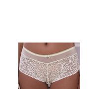 Panty LASCANA, Damen, Gr. 40/42, grün (hellmint), Spitze, Obermaterial: 89% Polyamid, 11% Elasthan, Unterhosen Panty, aus blumiger Jacquardspitze mit hübschem Accessoire (72996609-40) hellmint