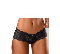 Panty LASCANA, Damen, Gr. 44/46, schwarz, Spitze, Obermaterial: 90% Polyamid, 10% Elasthan, eng, Unterhosen Panty, Dessous aus Spitze (305804-44) schwarz
