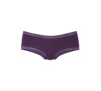 Panty LASCANA, Damen, Gr. 48/50, pflaume, Jersey, Obermaterial: 95% Baumwolle, 5% Elasthan. Spitze: 90% Polyamid, 10% Elasthan, unifarben, Unterhosen Panty, aus elastischer Baumwolle mit weicher Spitz