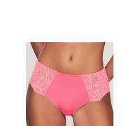 Panty LASCANA "Flora", Damen, Gr. 36/38, pink, Spitze, Obermaterial: 89% Polyamid, 11% Elasthan, Unterhosen Panty, mit feiner, leicht transparenter Spitze und edlem Accessoire (63928460-36) pink