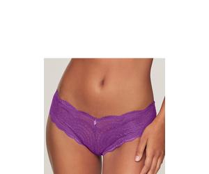 Panty LASCANA "Kira", Damen, Gr. 32/34, lila, Spitze, Obermaterial: 88% Polyamid, 12% Elasthan, Unterhosen Panty, mit edler Schnürung hinten (91371267-32) lila