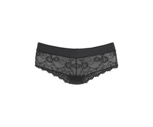 Panty LASCANA "Melissa", Damen, Gr. 40/42, schwarz, Obermaterial: 90% Polyamid, 10% Elasthan, Unterhosen Panty, aus feiner, floraler Spitze (54738306-40) schwarz