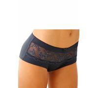 Panty LASCANA "Nina", Damen, Gr. 48/50, bunt (marine, nougat), Obermaterial: 80% Polyamid, 20% Elasthan, Unterhosen Panty, mit transparenter Spitze vorne (531240-48) marine, nougat