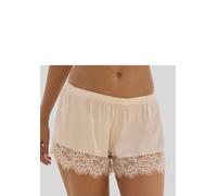 Panty LASCANA "Alana", Damen, Gr. 34, beige (champagner), Spitze, Obermaterial: 75% Seide, 17% Polyamid, 8% Elasthan, Unterhosen Panty, im edlen Shorty-Schnitt mit hohem Seidenanteil (60046705-34) cha