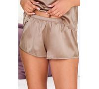 Panty LASCANA "Alana", Damen, Gr. 38, beige (sand), Obermaterial: 94% Seide, 6% Elasthan, weit, Unterhosen Panty, im edlen Shorty-Schnitt mit hohem Seidenanteil (83070337-38) sand