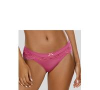 Panty LASCANA "Valentina", Damen, Gr. 48/50, pink, Microfaser, Obermaterial: 87% Polyamid, 13% Elasthan, körpernah, Unterhosen Panty, aus extravaganter Spitze (39770820-48) pink