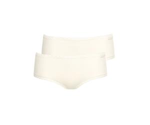Panty LISCA "2er Pack Damen Panty Ines", Damen, Gr. 38, beige (cream), Spitze, Obermaterial: 95% Baumwolle CO. 5% Elasthan EL., Unterhosen Panty (96952048-38) cream