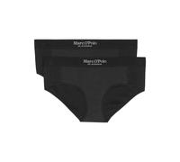 Marc O´Polo Women's Iconic Rib 2-Pack Panty Hipster Panties, Black, Small