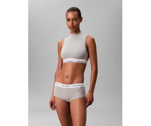 Panty "MODERN COTTON", Damen, Gr. S (36), grau (grau heather), Jersey, Obermaterial: 53% Baumwolle, 35% Modal, 12% Elasthan, CALVIN KLEIN UNDERWEAR, meliert, körpernah, Unterhosen Panty, mit breitem B
