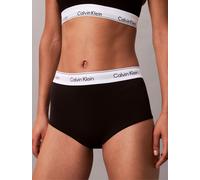 Panty "MODERN COTTON", Damen, Gr. XL (42), schwarz, Jersey, Obermaterial: 53% Baumwolle, 35% Modal, 12% Elasthan, CALVIN KLEIN UNDERWEAR, unifarben, körpernah, Unterhosen Panty, mit breitem Bündchen (