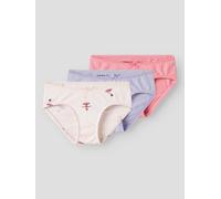 Panty NAME IT "NMFBRIEFS 3P BALLARINA NOOS", Mädchen, Gr. 92, 3 Stk., lila (pearl pack:w, peony, lila heather), Jersey, Obermaterial: 95% Baumwolle, 5% Elasthan, unifarben, bequem, Unterhosen Panty (9
