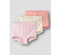 Panty NAME IT "NMFTIGHTS 3P FLOWER NOOS", Mädchen, Gr. 104, 3 Stk., rosa (turtledove pack:w, pale lila, mellow rose), Jersey, Obermaterial: 95% Baumwolle, 5% Elasthan, unifarben, Unterhosen Panty (434