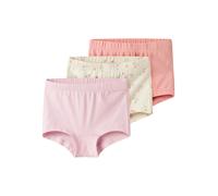 Panty NAME IT "NMFTIGHTS 3P FLOWER NOOS", Mädchen, Gr. 110, 3 Stk., rosa (turtledove pack:w, pale lila, mellow rose), Jersey, Obermaterial: 95% Baumwolle, 5% Elasthan, unifarben, Unterhosen Panty (434