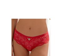 Panty NUANCE BY LASCANA "Vivianna", Damen, Gr. 36/38, rot, Microfaser, Obermaterial: 85% Polyamid, 15% Elasthan, körpernah, Unterhosen Panty, rundherum aus transparenter Spitze (60742501-36) rot