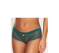 Panty NUANCE BY LASCANA "Vivianna", Damen, Gr. 40/42, grün (tannengrün), Microfaser, Obermaterial: 85% Polyamid, 15% Elasthan, körpernah, Unterhosen Panty, rundherum aus transparenter Spitze (48613208