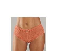 Panty NUANCE BY LASCANA "Vivianna", Damen, Gr. 40/42, orange (pfirsich), Microfaser, Obermaterial: 85% Polyamid, 15% Elasthan, körpernah, Unterhosen Panty, rundherum aus transparenter Spitze (50708412