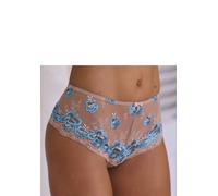 Panty NUANCE BY LASCANA, Damen, Gr. 52/54, grau (taupe, petrol), Spitze, Obermaterial: 83% Polyamid, 17% Elasthan, figurbetont, Unterhosen Panty, mit edler Stickereispitze in floraler Optik (34447039-