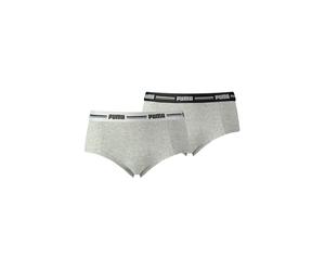 Panty PUMA "Panty 2er Pack", Damen, Gr. XS, grau, Obermaterial: 57% Baumwolle CO. 38% Modal CMD. 5% Elasthan EL., Unterhosen Panty (87207530-XS) grau