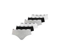 Panty PUMA "Panty 6er Pack", Damen, Gr. XS, bunt (grau, weiß, schwarz), Obermaterial: 95% Baumwolle CO. 5% Elasthan EL., Unterhosen Panty (64471320-XS) grau, weiß, schwarz
