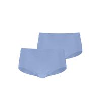 Panty PUMA "PUMA WOMEN INVISIBLE COTTON MINI SHORTS", Damen, Gr. XL, light blau, Single Jersey, Obermaterial: 88% Baumwolle, 12% Elasthan, körpernah, Unterhosen Panty, nahtlose Ränder für eine unsicht